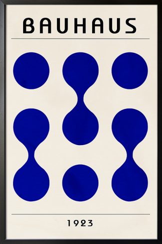 Bauhaus Inspired 1923 No. 2 Poster print in black frame