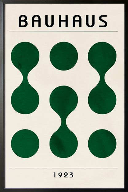 Bauhaus Inspired 1923 No. 3 Poster Print in a Black Frame