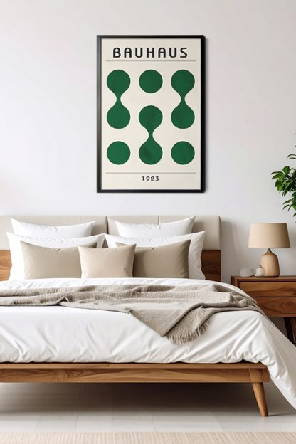 Bauhaus Inspired 1923 No. 3 Poster print in a black frame