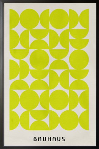 Bauhaus Bloom 1 Poster Print in a black frame