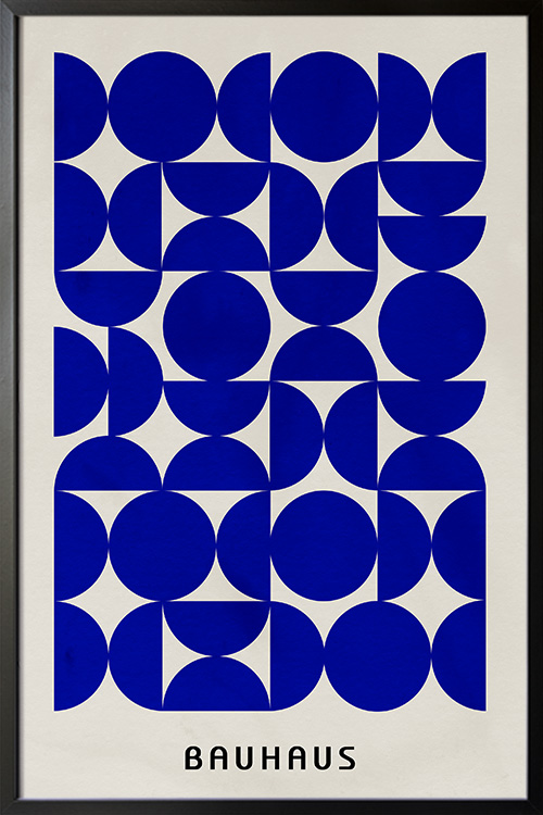 Bauhaus Bloom 2 Poster with frame