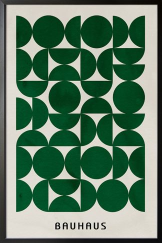 Bauhaus Bloom 3 Poster with black frame