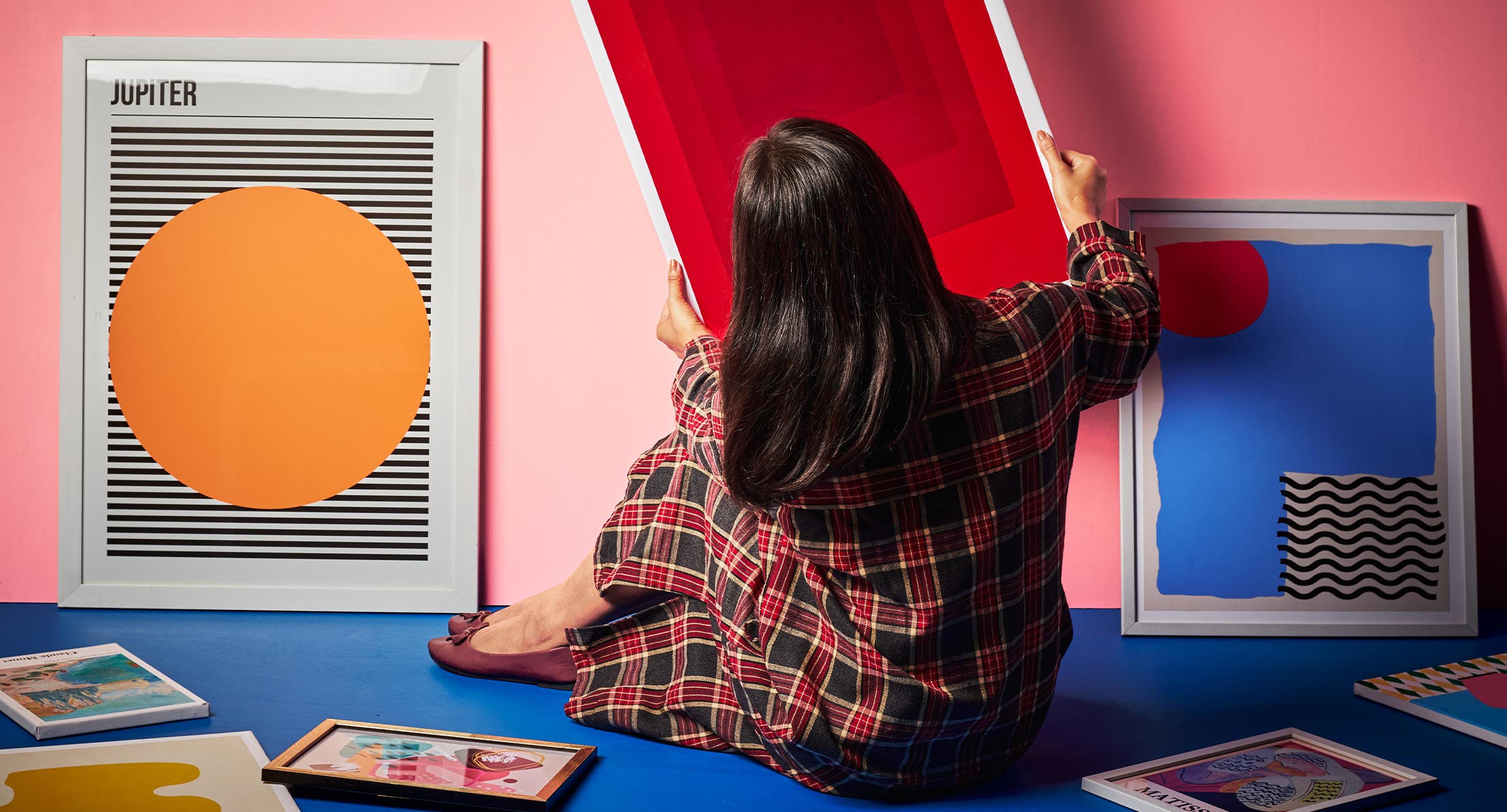 Multicolored poster prints