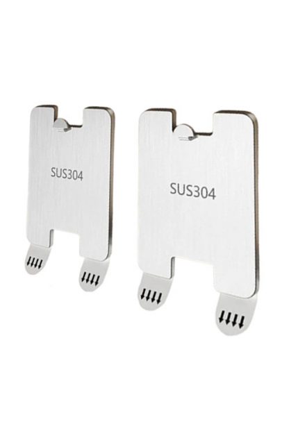 Adhesive stainless steel picture frame holders